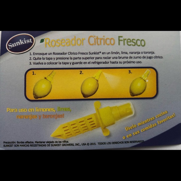 Citrus Mister Lemon Spray Juicer Lime Squeezer Kitchen Cítrico Sunkist Spray - Picture 6 of 8
